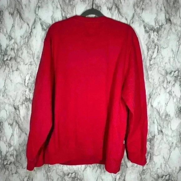 Disney Mickey Mouse Womens Holiday Sweat Shirt Red 2XL - Picture 4 of 5